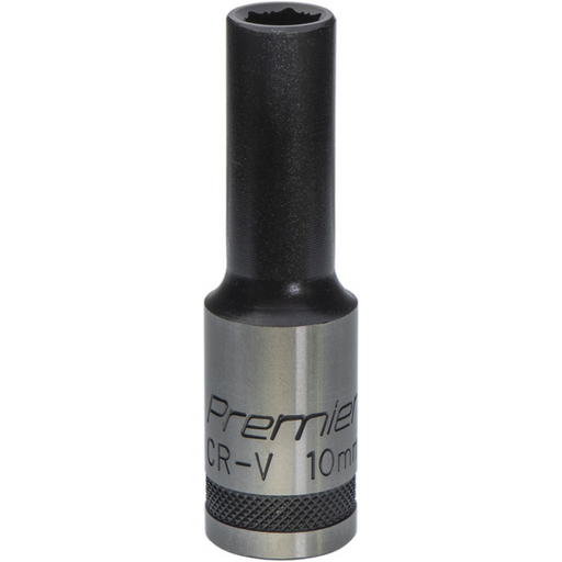 Sealey Deep Socket 1/2"Dr 10mm 'Total Lock-On' (6pt) 'Black Series'