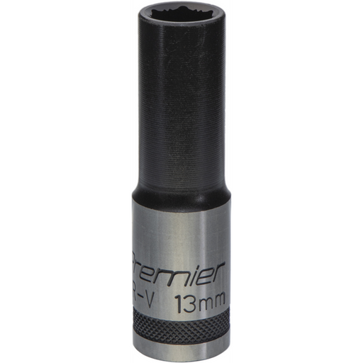 Sealey Deep Socket 1/2"Dr 13mm 'Total Lock-On' (6pt) 'Black Series'