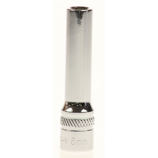Sealey Lock-on socket 'deep' 6mm 1/4"sq dr (6pt)