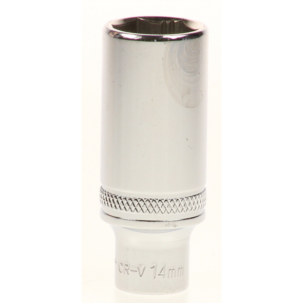 Sealey Lock-on socket 'deep' 14mm 1/4"sq dr (6pt)