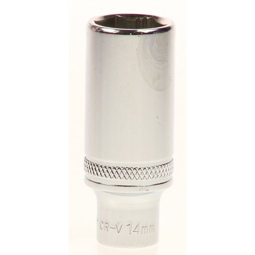 Sealey Lock-on socket 'deep' 14mm 1/4"sq dr (6pt)