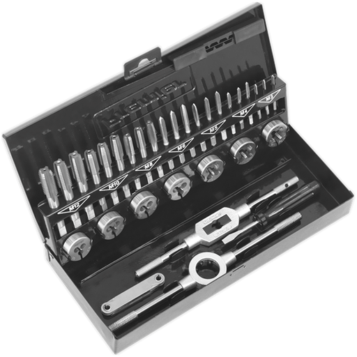 Sealey Tap & Die Set 32pc Split Dies HSS 4341 Metric AK3015HSS Sealey  - Town Parts