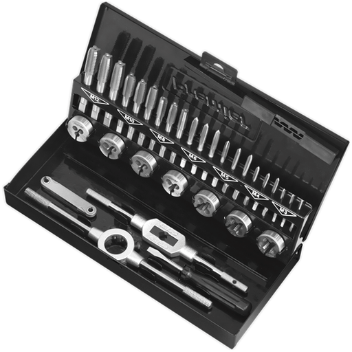Sealey Tap & Die Set 32pc Split Dies HSS 4341 Metric AK3015HSS Sealey  - Town Parts