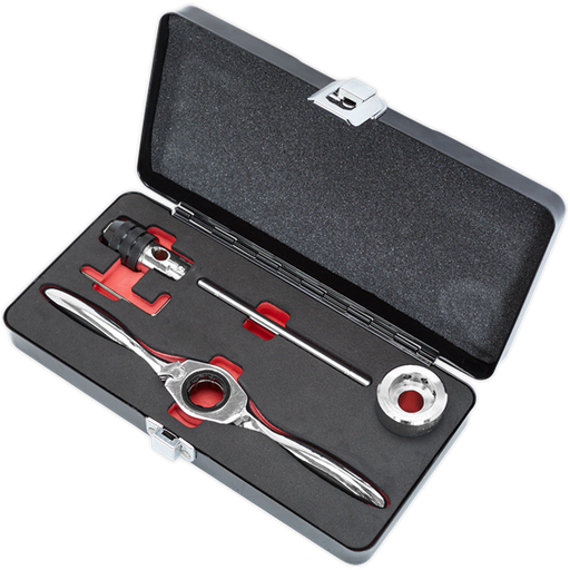 Sealey Bi-Directional Ratchet Tap & Die Holder Set 5pc Metric AK3027 Sealey  - Town Parts