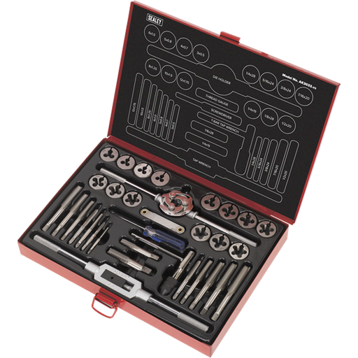 Sealey Tap & Die Set 33pc Split Dies Metric/UNF/BSP AK3033 Sealey  - Town Parts