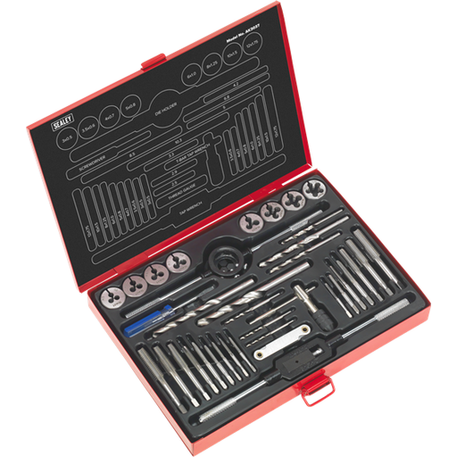 Sealey Tap & Die Set 37pc Split Dies Metric AK3037 Sealey  - Town Parts