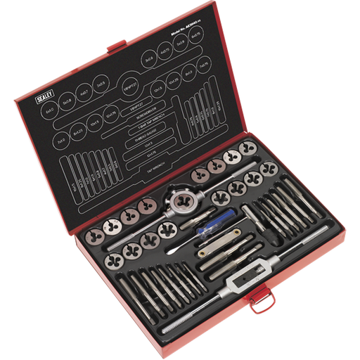 Sealey Tap & Die Set 40pc Split Dies Metric AK3040 Sealey  - Town Parts