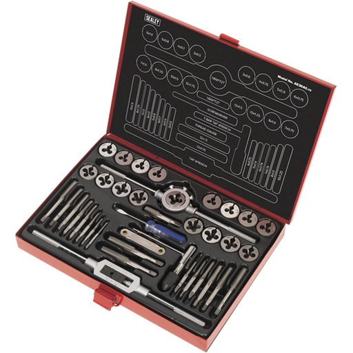 Sealey Tap & Die Set 40pc Split Dies Metric AK3040 Sealey  - Town Parts