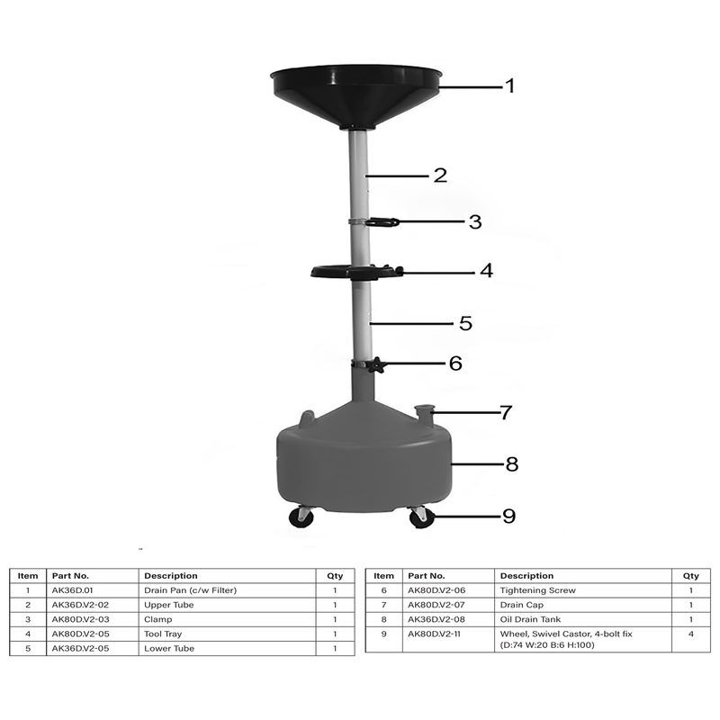 Sealey Upper tube