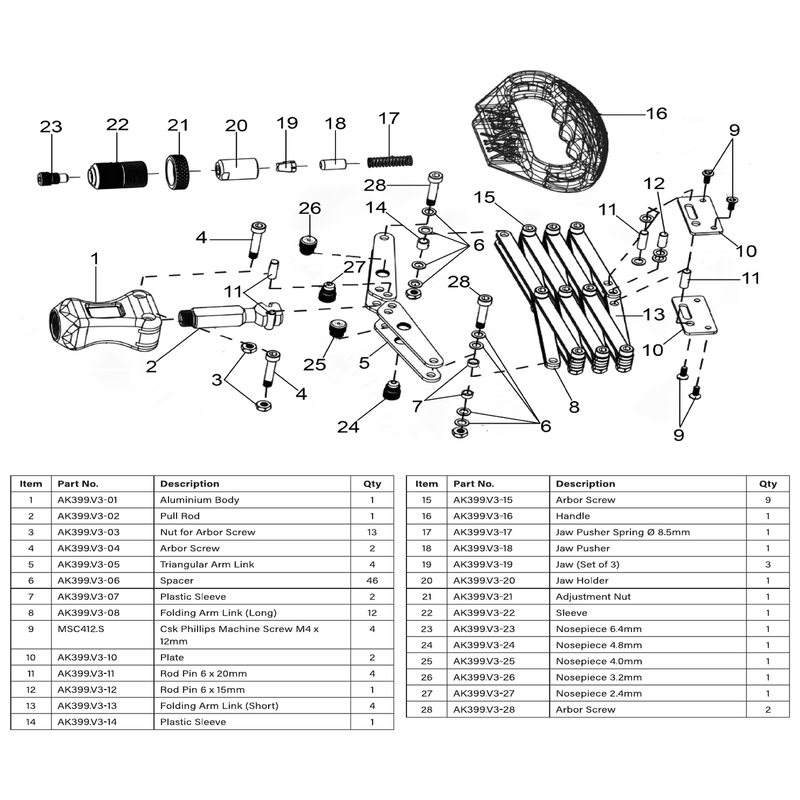 Sealey Nut for Arbor Screw