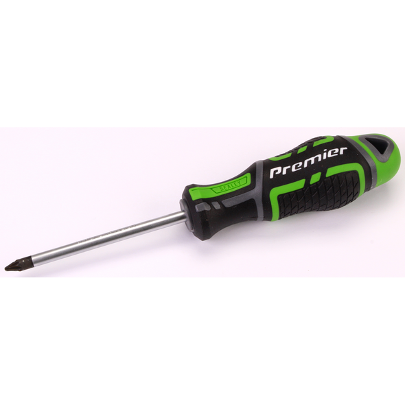 Sealey Screwdriver Pozi #1 x 75mm GripMAX® 'Hi-Vis'