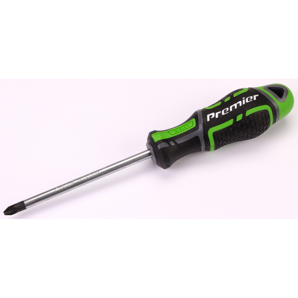 Sealey Screwdriver Pozi #2 x 100mm GripMAX® Hi-Vis'
