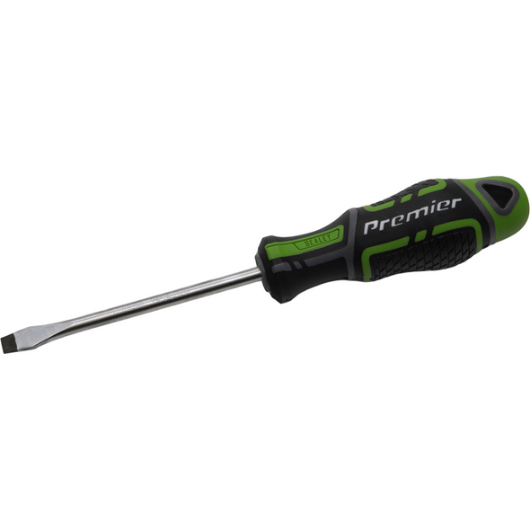 Sealey Screwdriver Slotted 6.5 x 100mm GripMAX 'Hi-Vis'