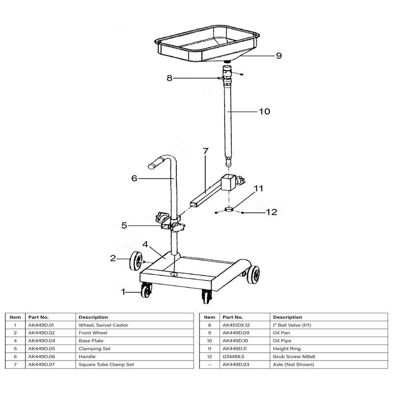 Sealey Square tube clamp set (so)