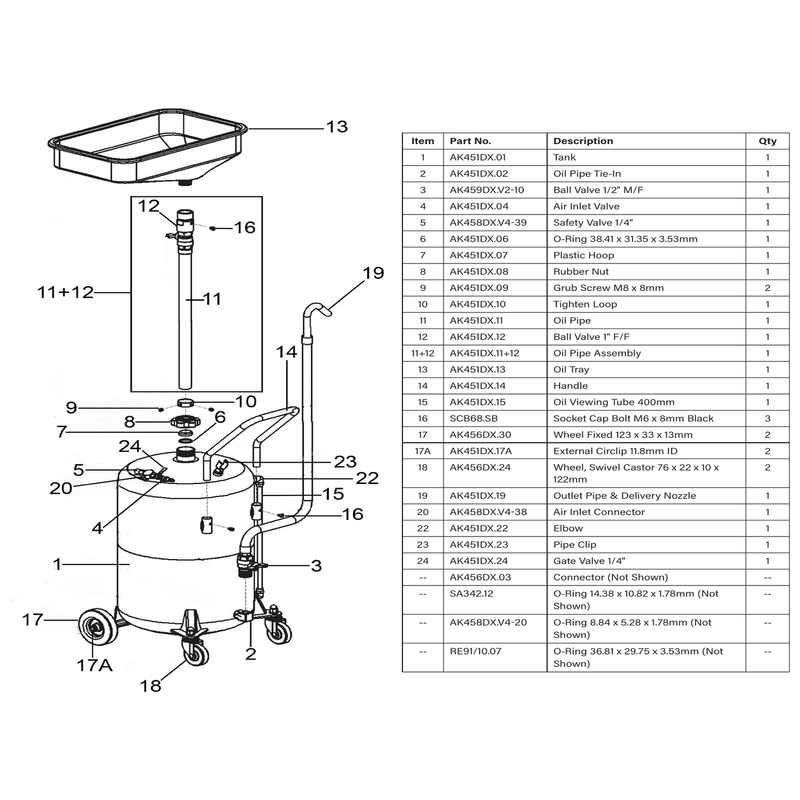 Sealey Oil viewing tube (400mm long)