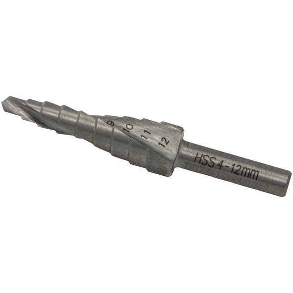 Sealey HSS 4341 Step Drill Bit 4-12mm Spiral Flute