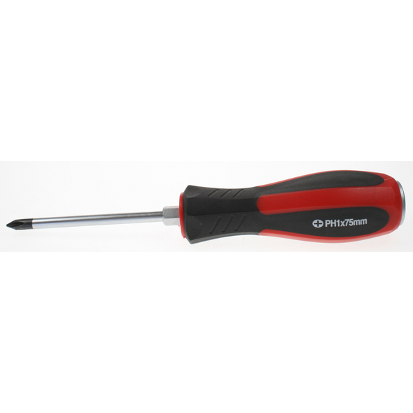 Sealey Screwdriver hammer-thru ph1x75mm