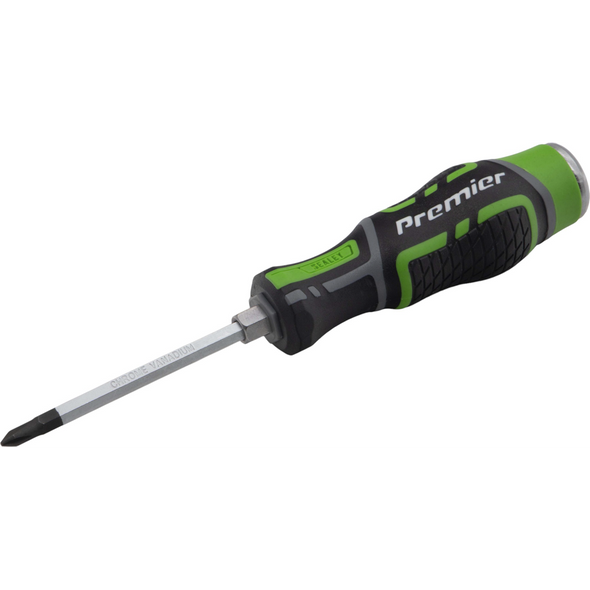 Sealey Screwdriver Phillips (Hammer-Thru) PH1 x 75mm 'Hi-Vis'