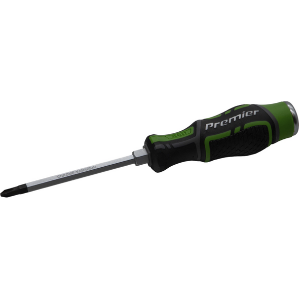 Sealey Screwdriver Phillips (Hammer-Thru) PH2 x 100mm 'Hi-Vis'