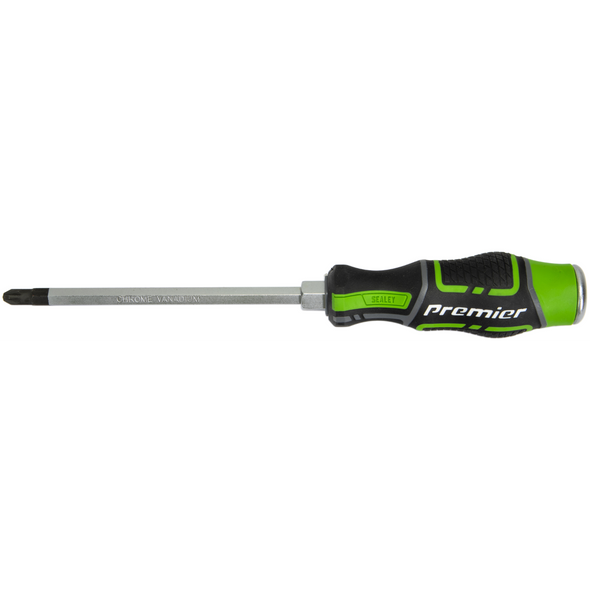 Sealey Screwdriver Pozi (Hammer-Thru) PZ3 x 150mm 'Hi-Vis'