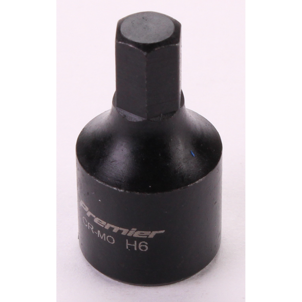 Sealey 1/4"Dr Low Profile Hex Impact Socket Bit 6mm