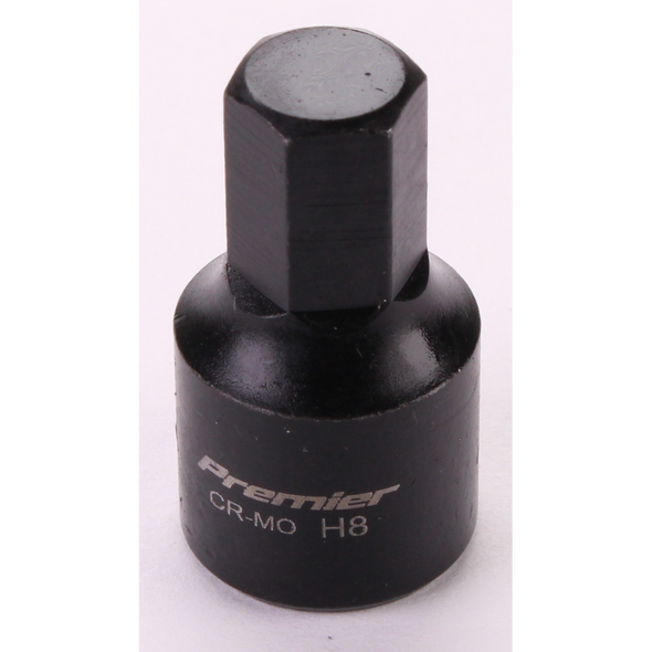 Sealey 1/4"Dr Low Profile Hex Impact Socket Bit 8mm