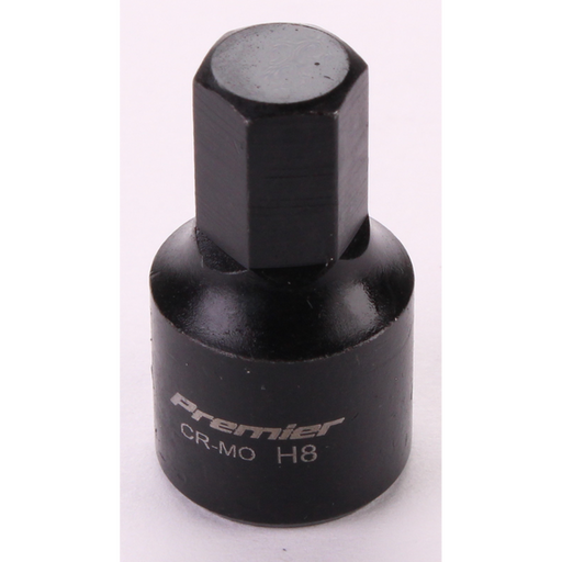 Sealey 1/4"Dr Low Profile Hex Impact Socket Bit 8mm