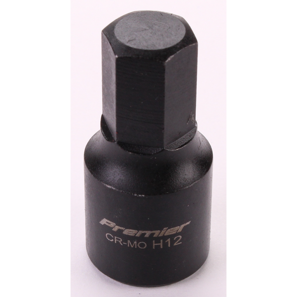 Sealey 3/8"Dr Low Profile Hex Impact Socket Bit 12mm