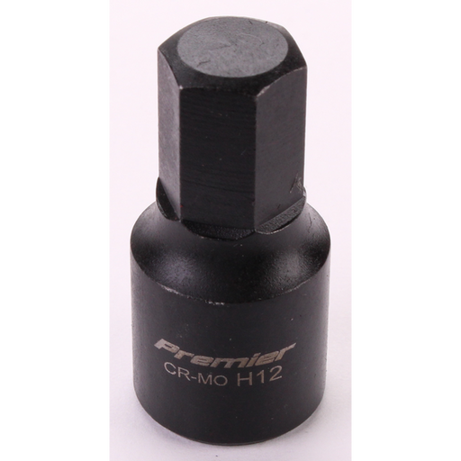 Sealey 3/8"Dr Low Profile Hex Impact Socket Bit 12mm