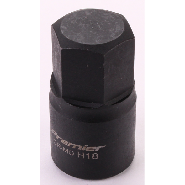 Sealey 3/8"Dr Low Profile Hex Impact Socket Bit 18mm