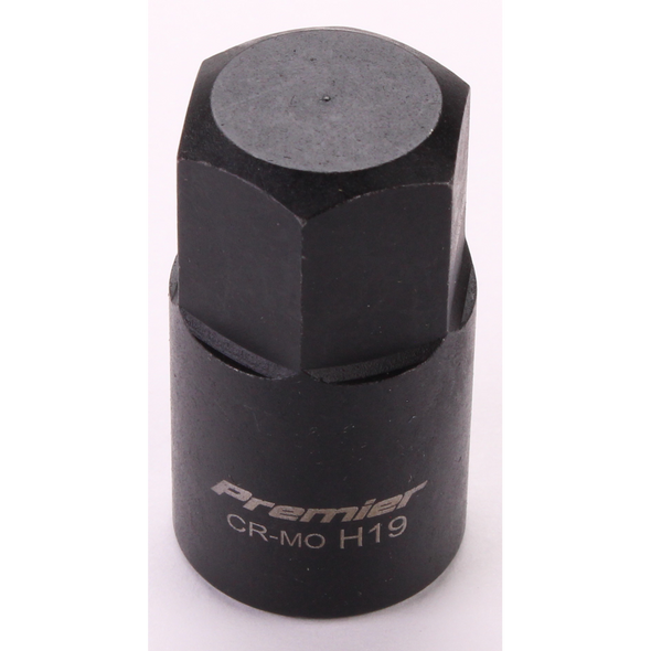 Sealey 3/8"Dr Low Profile Hex Impact Socket Bit 19mm
