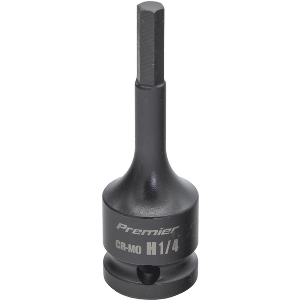 Sealey 1/2"Dr Impact Hex Socket Bit 1/4" (78mmL)