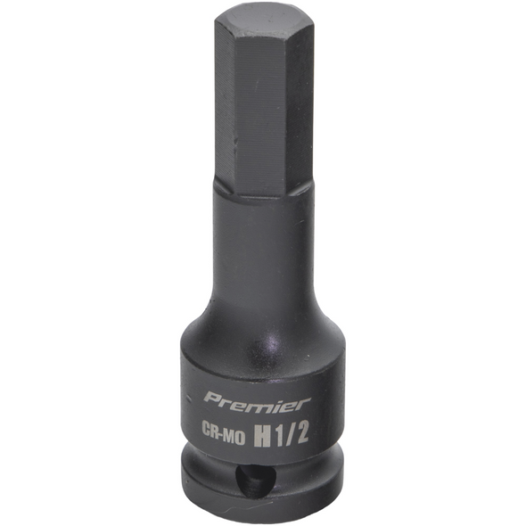 Sealey 1/2"Dr Impact Hex Socket Bit 1/2" (78mmL)