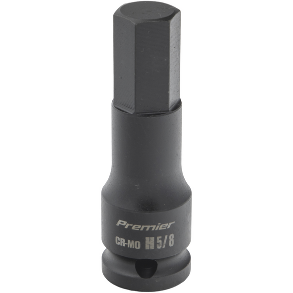 Sealey 1/2"Dr Impact Hex Socket Bit 5/8" (78mmL)