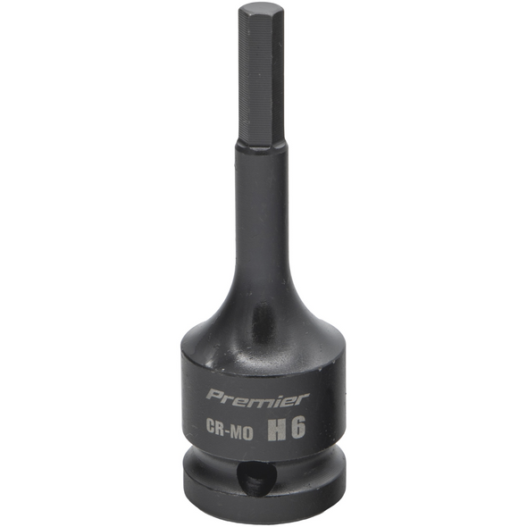 Sealey 1/2"Dr Impact Hex Socket Bit H6 (78mmL)