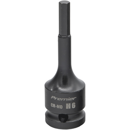 Sealey 1/2"Dr Impact Hex Socket Bit H6 (78mmL)