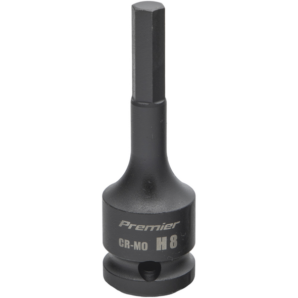 Sealey 1/2"Dr Impact Hex Socket Bit H8 (78mmL)