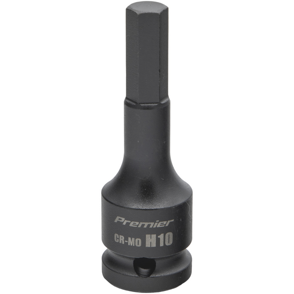 Sealey 1/2"Dr Impact Hex Socket Bit H10 (78mmL)