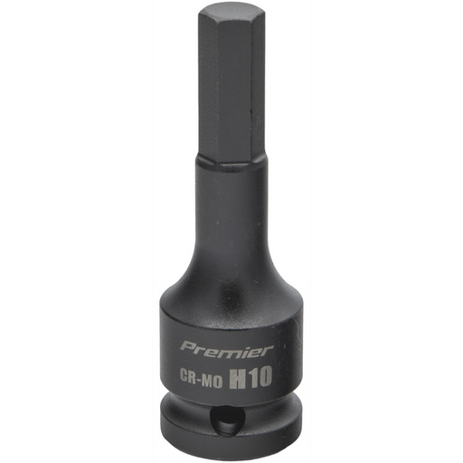 Sealey 1/2"Dr Impact Hex Socket Bit H10 (78mmL)