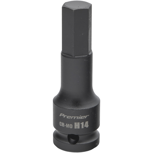 Sealey 1/2"Dr Impact Hex Socket Bit H14 (78mmL)