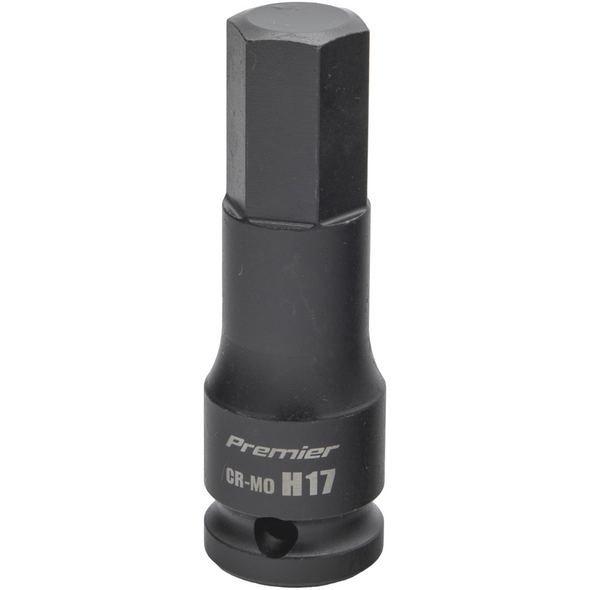 Sealey 1/2"Dr Impact Hex Socket Bit H17 (78mmL)