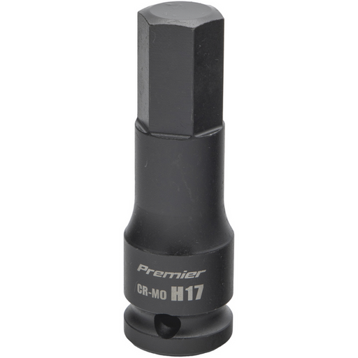 Sealey 1/2"Dr Impact Hex Socket Bit H17 (78mmL)
