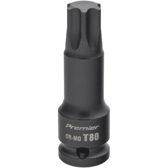 Sealey 1/2"Dr Impact TRX-Star Socket Bit T80 (78mmL)