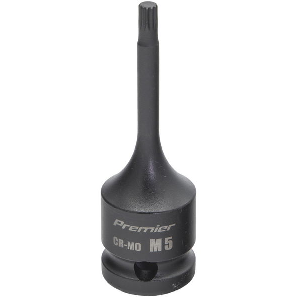 Sealey 1/2"Dr Impact Spline Socket Bit M5 (78mmL)