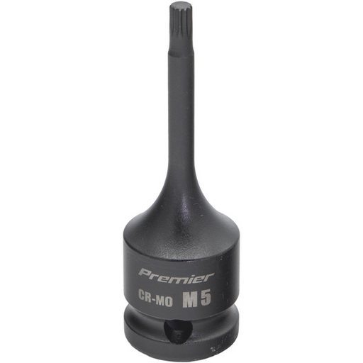 Sealey 1/2"Dr Impact Spline Socket Bit M5 (78mmL)