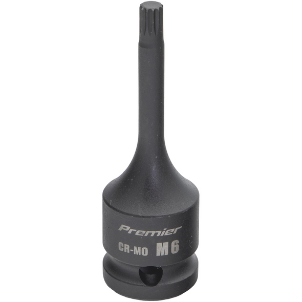 Sealey 1/2"Dr Impact Spline Socket Bit M6 (78mmL)