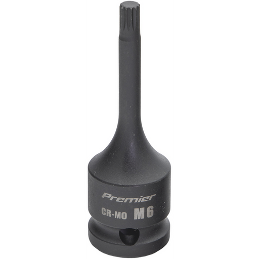 Sealey 1/2"Dr Impact Spline Socket Bit M6 (78mmL)