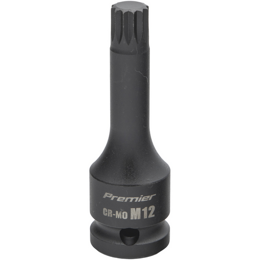 Sealey 1/2"Dr Impact Spline Socket Bit M12 (78mmL)