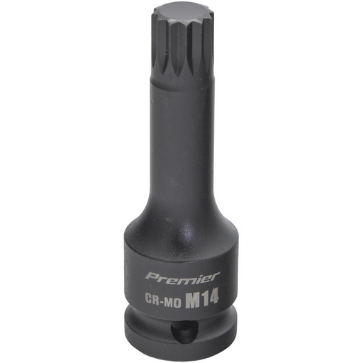 Sealey 1/2"Dr Impact Spline Socket Bit M14 (78mmL)