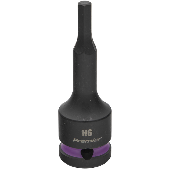 Sealey 1/2"Dr Impact Torx Bit Socket H6 (Violet Coded Ring)